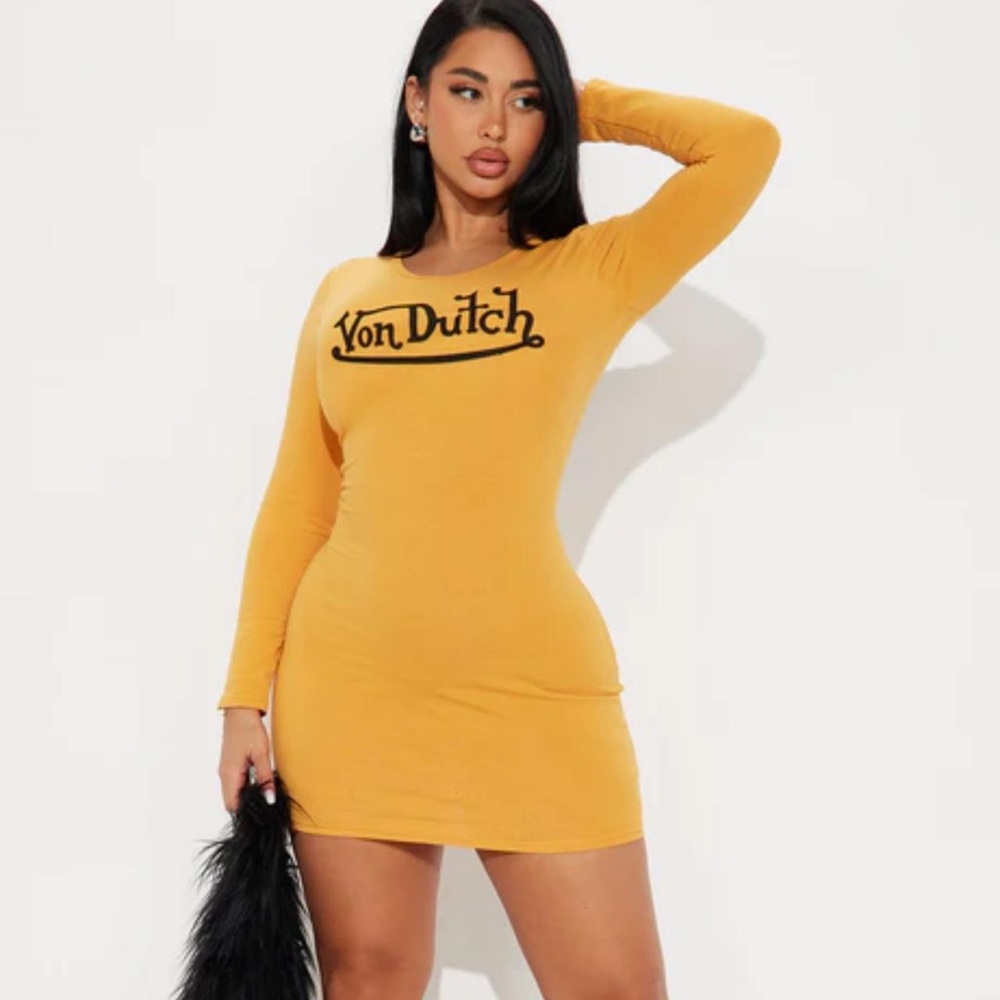 Von Dutch Women's Yellow Dress